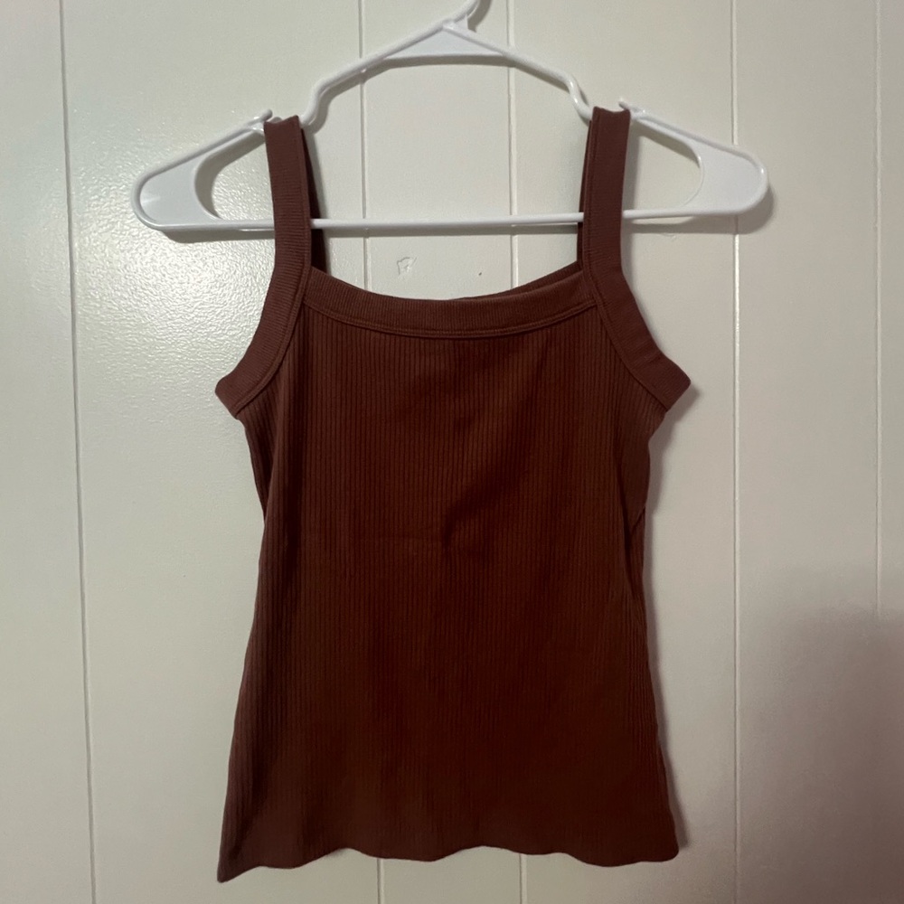 AE Mauve Ribbed Tank Top
